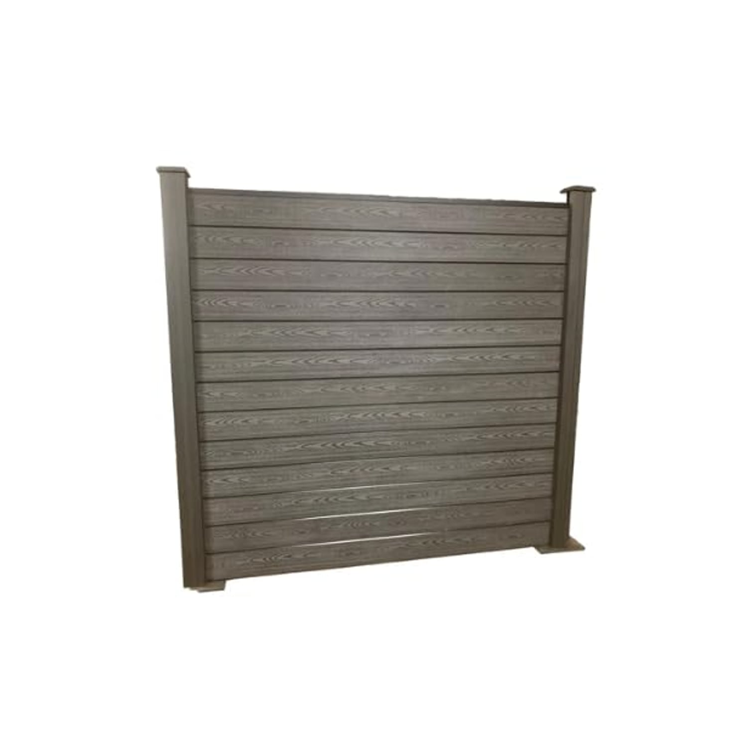 WPC Composite Fence Panel & Post Kit, Ash Grey, 5ft, WPC (wood-plastic composite)